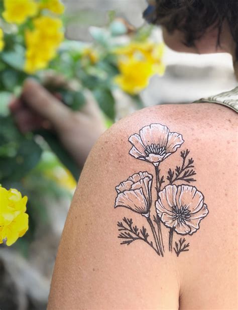 California Flower Tattoo