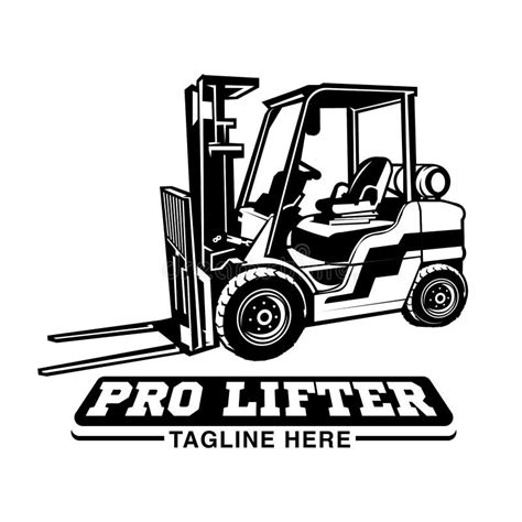 Forklift Vector Illustration Logo Design Stock Vector Illustration Of