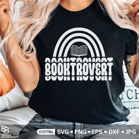 Booktrovert Svg Png Funny Book Lover Svg Book Lover Svg Etsy