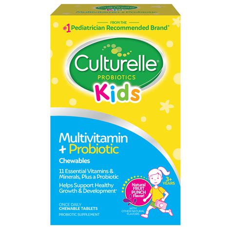 Culturelle Kids Multi + Probiotic Chewables 50ct - Walmart.com ...