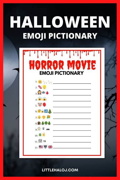 Make this Halloween fun with our Halloween Movie Emoji Pictionary. Just ...