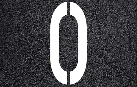 Number 0 Stencil 36 Inch Numerals Template for Asphalt Companies to ...