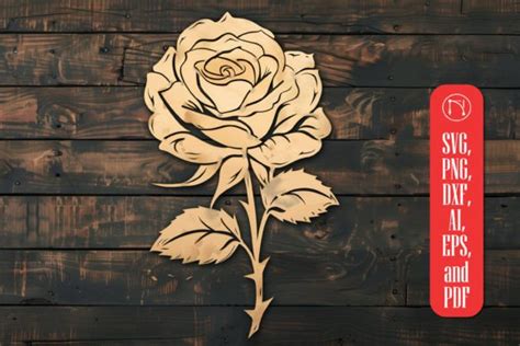 Laser Cut Wood Flower Rose Svg Cut File Graphic By Ngised · Creative