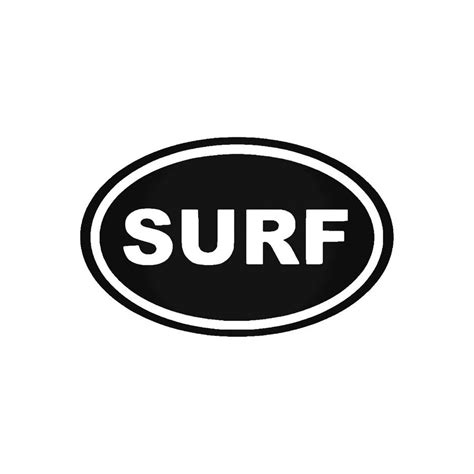 Buy Surf Oval Water Vinyl Decal Sticker Online