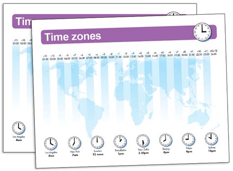printable world time zone map map  rose bowl