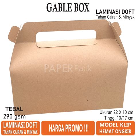 Jual Gable Box Snack Box Hampers Box Lebaran Box Toples Kue Kotak