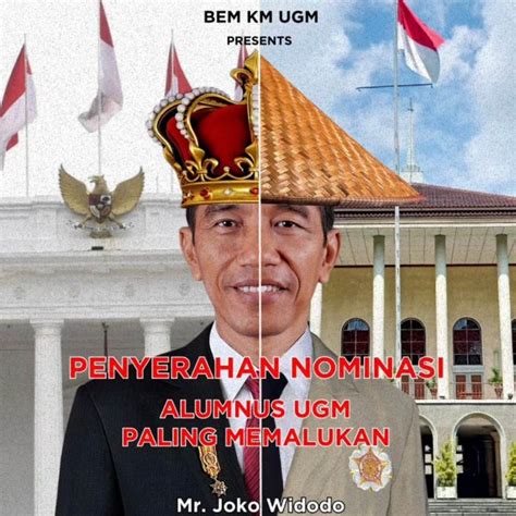 Bem Ugm Menobatkan Jokowi Sebagai Alumni Paling Memalukan