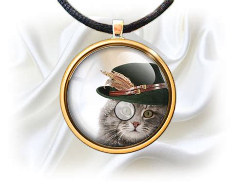 Cat in Top Hat and Monocle Bottle Cap Images 1'' - Etsy