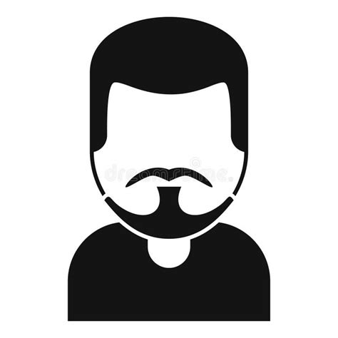 Icono De Barba De Moda Masculina Vector Simple Cabezal De Modelo