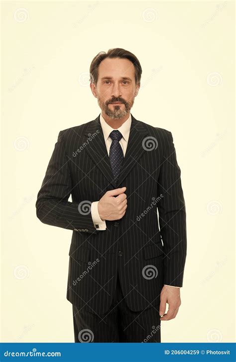 Theres No Doubting He Looks Good Elegant Man Isolated On White