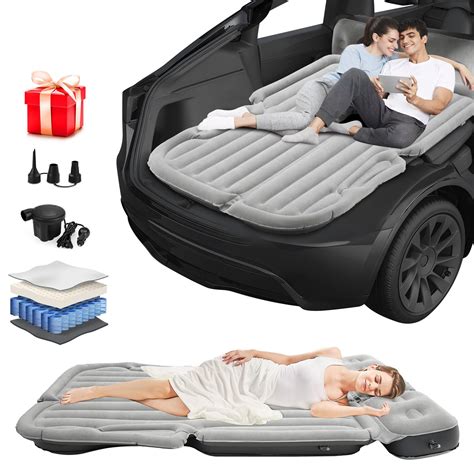 Sunsdrew SUV Air Mattress Upgraded Camping Air Mattress Flocking and