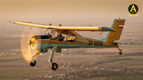 Air To Air With The Polish PZL 104 Wilga Short Take Off And Landing