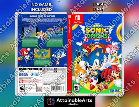 Sonic Origins Custom Nintendo Switch Boxart With Physical Etsy