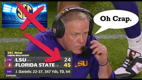 REACTING to the SEC DUMPSTER FIRE of FSU Throttling LSU... GAME Summary ...