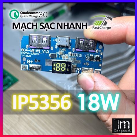 Mạch Sạc Dự Phòng Sạc Nhanh QC3 0 PD3 0 IP5356 18W Shopee Việt Nam