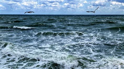 Light Storm on the Black Sea in Constanta Stock Image - Image of blue ...