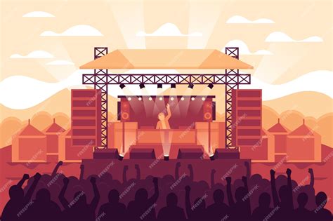 Premium Vector Open Air Concert Illustration