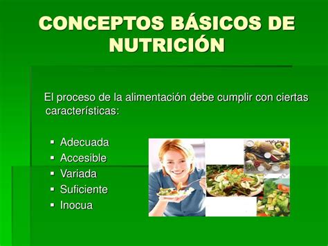 PPT CONCEPTOS BÁSICOS DE NUTRICIÓN PowerPoint Presentation free