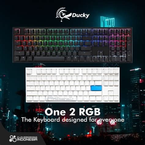 Promo Ducky One Rgb Full Size Tkl Black White Mechanical Gaming