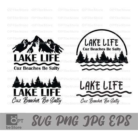 Lake Life Cuz Beaches Be Salty Bundle SVG Lake Lover Bundle SVG