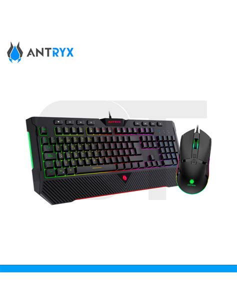 KIT ANTRYX GC 2500 TECLADO Y MOUSE SEMI MECANICO RGB CHROME STORM