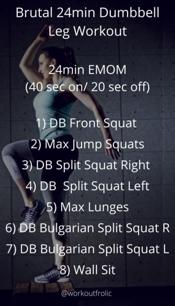 Brutal 24min Dumbbell Leg Workout With A Cardio Finisher