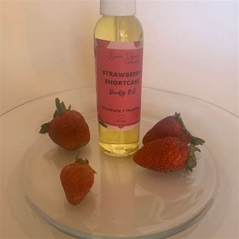 Body Oil Strawberry Shortcake Etsy