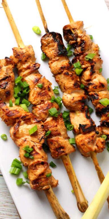 Grilled Lemongrass Chicken Skewers Sparkles Of Yum