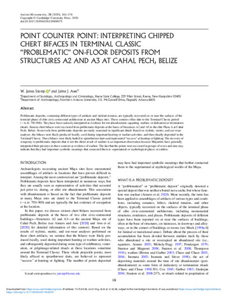 Pdf Point Counter Point Interpreting Chipped Chert Bifaces In