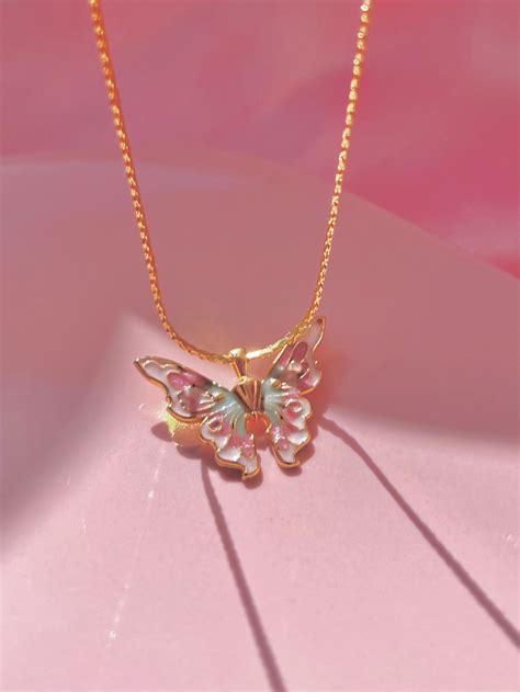 18k Gold Plated Fairytopia Elina Butterfly Necklace Magical Etsy