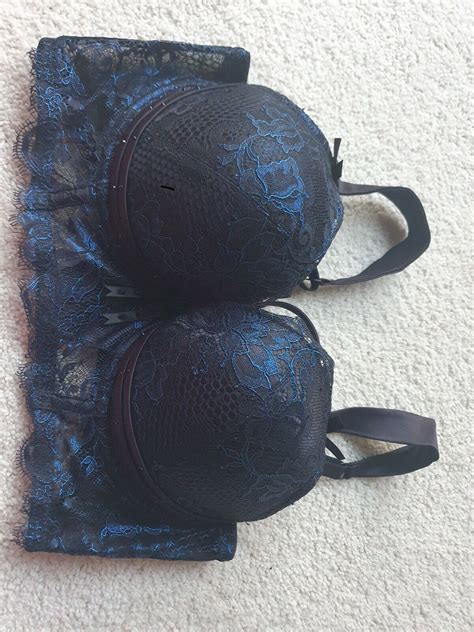 Honey Birdette Madame Sapphire Blue And Black Lace Bust Gem