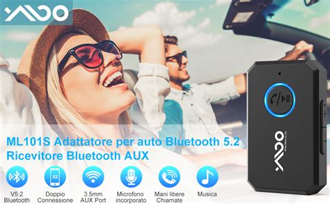 Ymoo R Cepteur Bluetooth Voiture Adaptateur Bluetooth Jack Aux