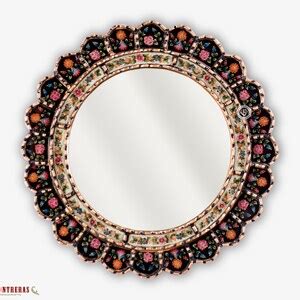 Round Accent Wall Mirrors Set 3 'flowering Andes' From - Etsy