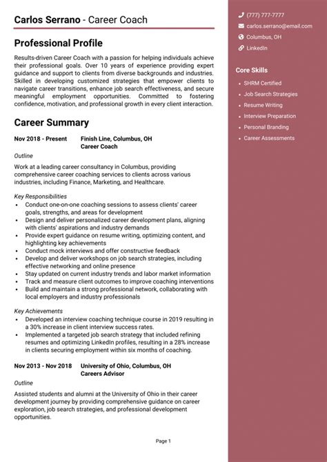 Career Coach Resume Example Guide [get Noticed]