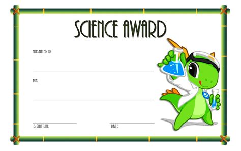 Science Award Certificate 2 | Paddle Templates