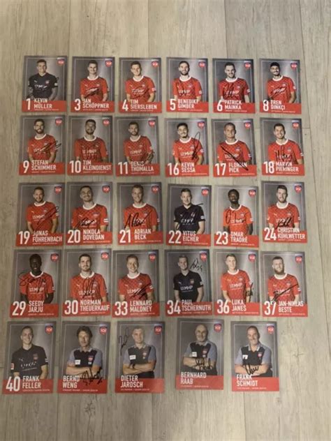 Autogrammkartensatz Von Fc Heidenheim Eur