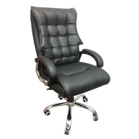 Black High Back Leather Boss Chair Fixed Arm At Rs In Chandigarh