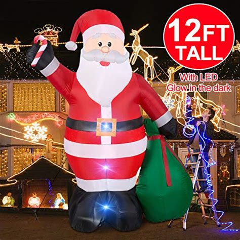 12 Foot Giant Christmas Inflatables Inflatable Santa Claus With T