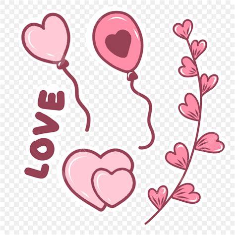 Pink Sticker Clipart Vector, Cute Pink Romantic Stickers Free Download ...