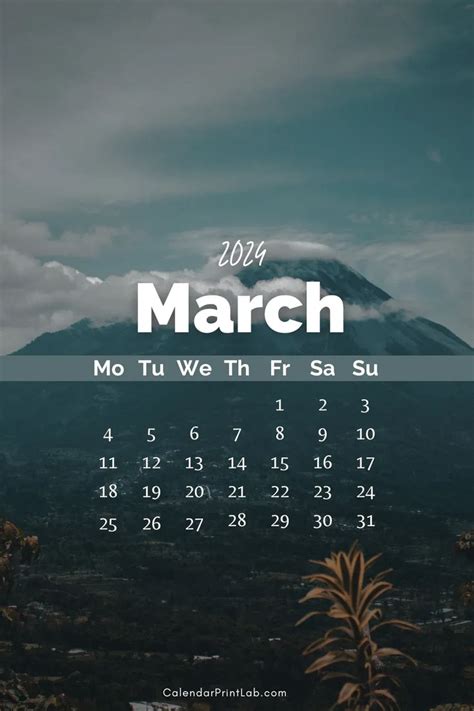 iPhone March 2024 Nature Calendar Wallpaper | Calendar wallpaper ...