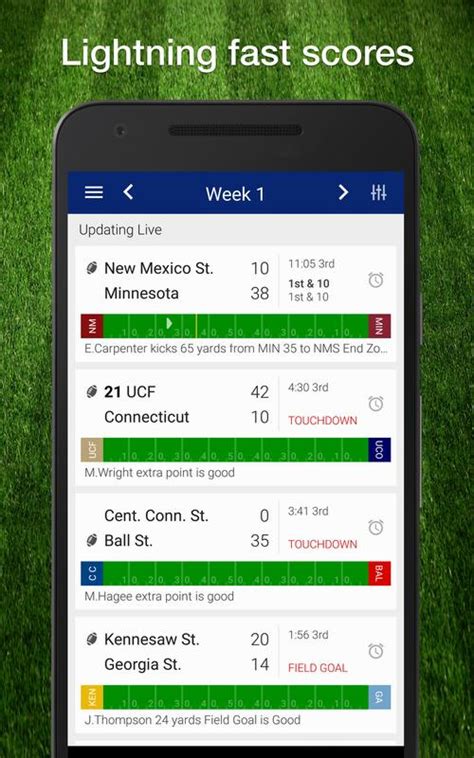 College Football Live Scores, Plays, Schedule NCAA for Android - APK ...