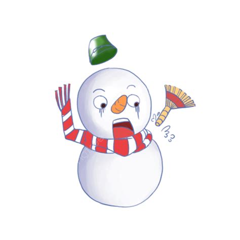 Scared PNG Image, Scared Snowman, Snowman, Fear, Horror PNG Image For ...