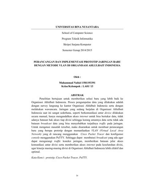 Pdf Universitas Bina Nusantara Perancangan Dan … · Agar Kinerja