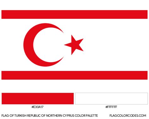 Turkish Republic of Northern Cyprus flag color codes