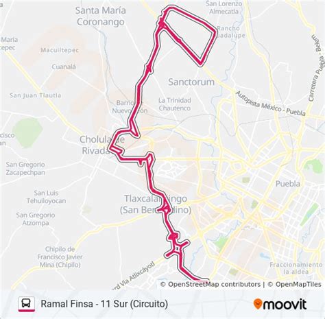 Ruta periférico horarios paradas y mapas Ramal Finsa 11 Sur