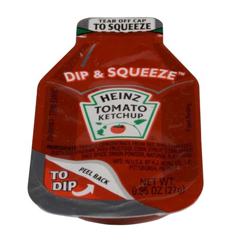 Heinz Ketchup Dip Squeeze Packets Gm Case Cartnut