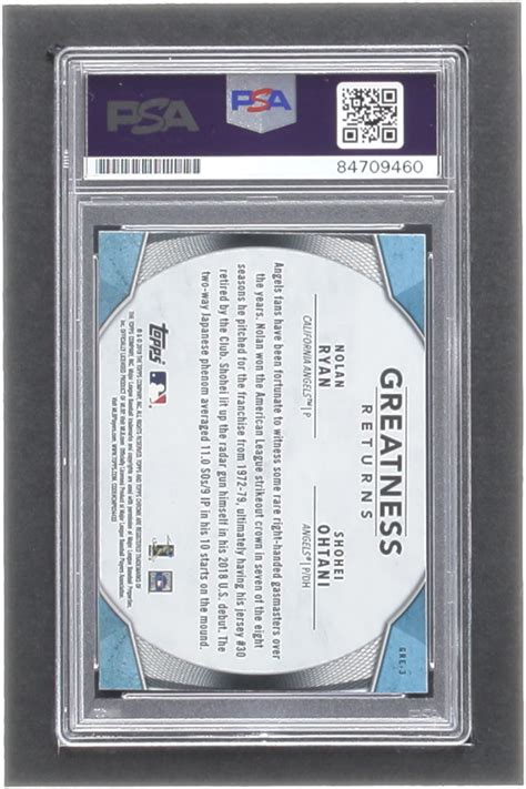 Nolan Ryan Signed Topps Chrome Greatness Returns Gre Nolan Ryan