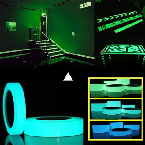 10m 10mm Luminous Tape Self Adhesive Glow In Dark Sticker For Exit Sign