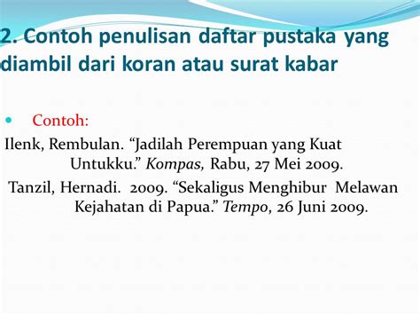 Contoh Daftar Pustaka Artikel Koran Daftar Pustaka Pengertian 15