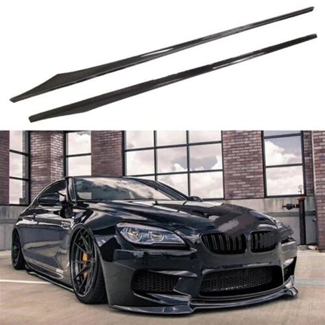 Real Carbon Fiber Side Skirts Rocker Panel Lips For BMW F13 F12 M6 2DR